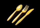 Disposable Cutlery Sets in Yellow Color (knife, fork, spoon)