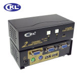 Ckl 2 Ports2 in 1 out Combo USB&PS2 VGA Kvm Switch with 2 PCS Cables
