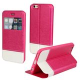 Cell Phone Case for iPhone 6 with 2 Colors Contrast, Filp Stand Mobile Phone Case Wholesale