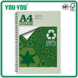 Recycled 70GSM Hard Cover Notebook, Wirebound Notebook