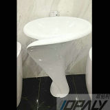 Artificial Stone Pedestal Wash Basin/Freestanding Pedestal Sink (OD-110S_1_1)