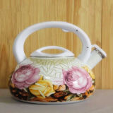 Whistling Enamel Kettle with Silicon Handle