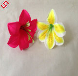 High Quality Fashionable Design Artificial Silk Material Lily Flower Head