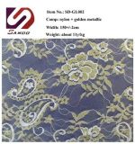 New Nylon Golden Metallic Lace Fabric SD-Gl002