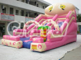 Pink Commercial Fun Inflatable Slide for Kids Chb107