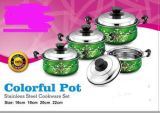 8 PCS Colorful Stainless Steel Pot Jp-Sspf04CB3