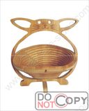 Folding Rabbit Shape Bamboo Fruit Basket for Gift Baskets