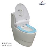 White Slow Close Toilet Seat with PE Film Renew