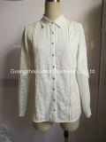 Ladies Fashion Clothes Simple Women Casual Woven Cotton Shirt
