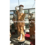 White Marble Stone Carving Art Woman Statue / Sculpture