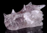 Natural Amethyst Carved Dragon Skull Crystal Healing #1A33
