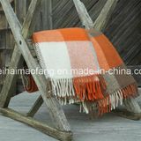 Woven Woolen Pure Virgin New Plaid Wool Throw