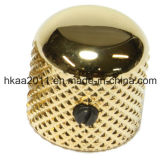 CNC Customized Gold Metal Knurled Control Knob for Electric Guitar