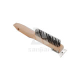 The Newest Republication Steel Wire Brush with Wooden Handle, Brush Steel Wire Brush Brass Wire Brush (SJIE3036)