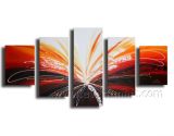 5 Panels Modern Abstract Handmade Oil Painting on Canvas