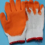 Safety Polyester Latex Cotton Gardening Gloves