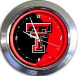 Texas Tech Neon Clock