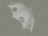 CRM Cotton Full Battenberg Lace Sun Umbrella/Parasol