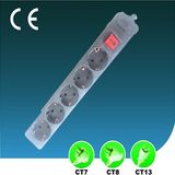 Five Way EU Outlet 16A Power Extension Socket