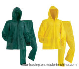 PVC / Polyester Adult Rain Suit with Hood