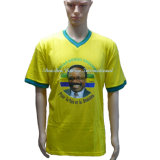 Wholesale Unisex Promotional Yellow T Shirt with V Neck