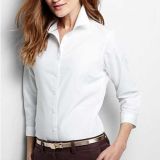 White 3/4-Sleeve No Iron Women's Office Shirt (WXW211)