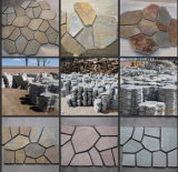 Slate Tile. Slate Flagstone Tiles on Mesh for Outdoor, Natural Slate Wall Panel/Cultured Stone/Ledgestone