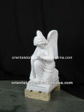 Natural Marble Pray-Angle Sculpture, Garden Decoration Figure Sculpture