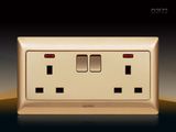 2 Gang Bs Standard Socket (Knight, D2FZ2-13)