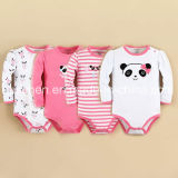 Mom and Bab New Spring Long Sleeve Baby Rompers, 100%Cotton Fashion Embroidery Long Sleeve Bodysuits Baby Clothes