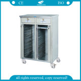 AG-Cht013 CE ISO Cart with 48 Shelves for Medical Record Holders