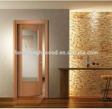 Interior Swinging Wood Door with Beveled Glass