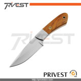 Privest Wooden Handle Fixed Blade Camping Hunting Knife