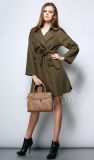Fashion Coats Ladies Outwear Army Green Color