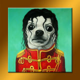 Michaels Jackson Shower Pup Oil Painting for Wall Decor