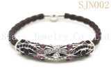 Fashion Bracelet Disco Crystal Tube Leather Bracelet  (SJN002)