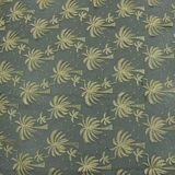 Palm Tree Design Gold Metallic Embroidery Fabric in Caribbean Style