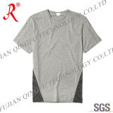 Plain Splicing 100% Cotton T-Shirt (QF-2045)