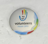 Round Souvenir Volunteer Pin Badge (PN076)