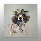 Handmade Doggy Oil Painting for Modern Decoration