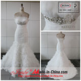 Trumpet /Mermaid Strapless Real Wedding Dress with Beading (R1128)
