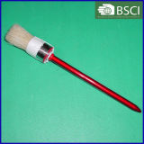 Rb-003 White Bristle Round Brush with Wooden Handle, Paint Brush