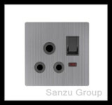 UK 15AMP Switch Socket with Neon