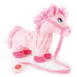 Lovely Walking Singing Electric Cordelle Horse Plush Toy Kids Gift (GT-006999)