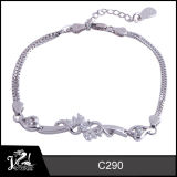 Heart Crystal Gemstone Bracelet 925 Silver Jewelry Wholesale