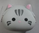Gray Cat Cute Cartoon Useful Mini Silicone Handbag (BZ-SS057)