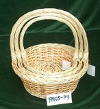 3PCS Willow Wicker Flower Basket with Handle (FM05-103)