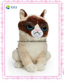 Unhappy White Stuffed Cat Toy (XDT-0200)