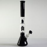 Glass Pipe Glass Smoking Pipe with 1 Helix Perc 1 Splash Guard 20 Inches High (GB-113)