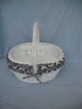 Wicker Picnic Basket with Lid & Handle